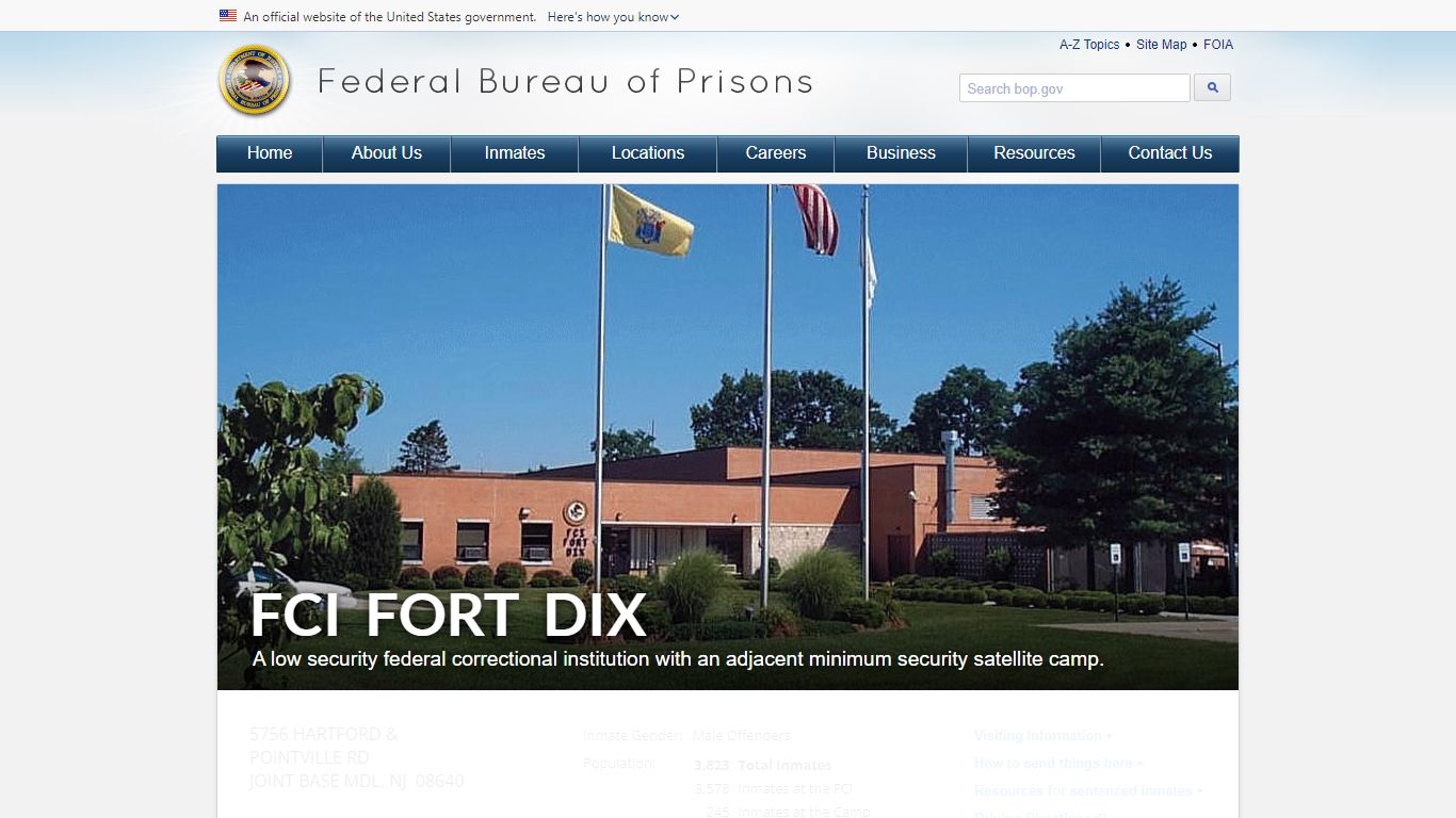 FCI Fort Dix - Federal Bureau of Prisons