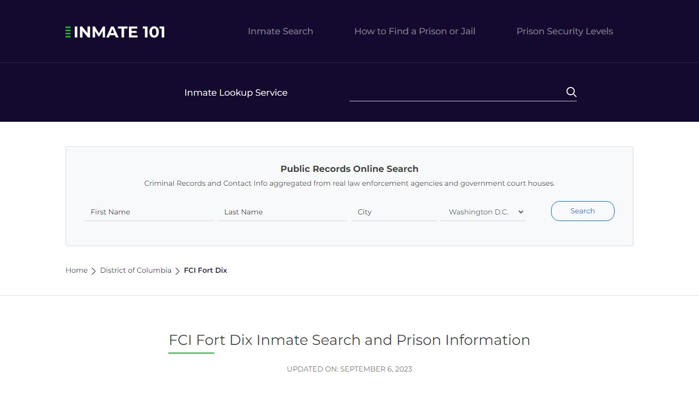 FCI Fort Dix Inmate Search | Lookup | Roster